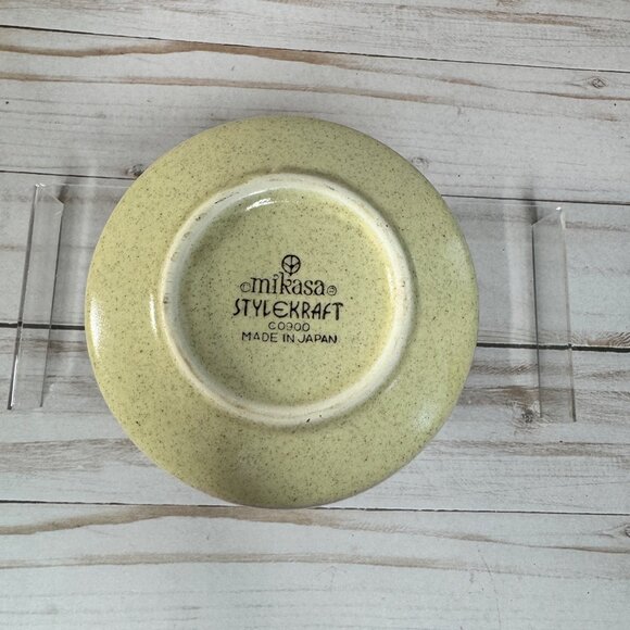 Vtg Mikasa Stylekraft C0900 Brown Cream Speckled Sugar Bowl w/ Lid MCM Stoneware - Picture 8 of 13